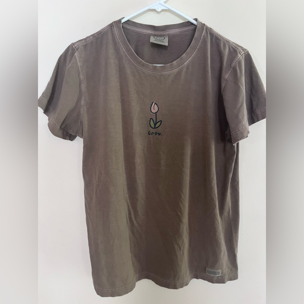 Life is Good T-Shirt with Flower Design